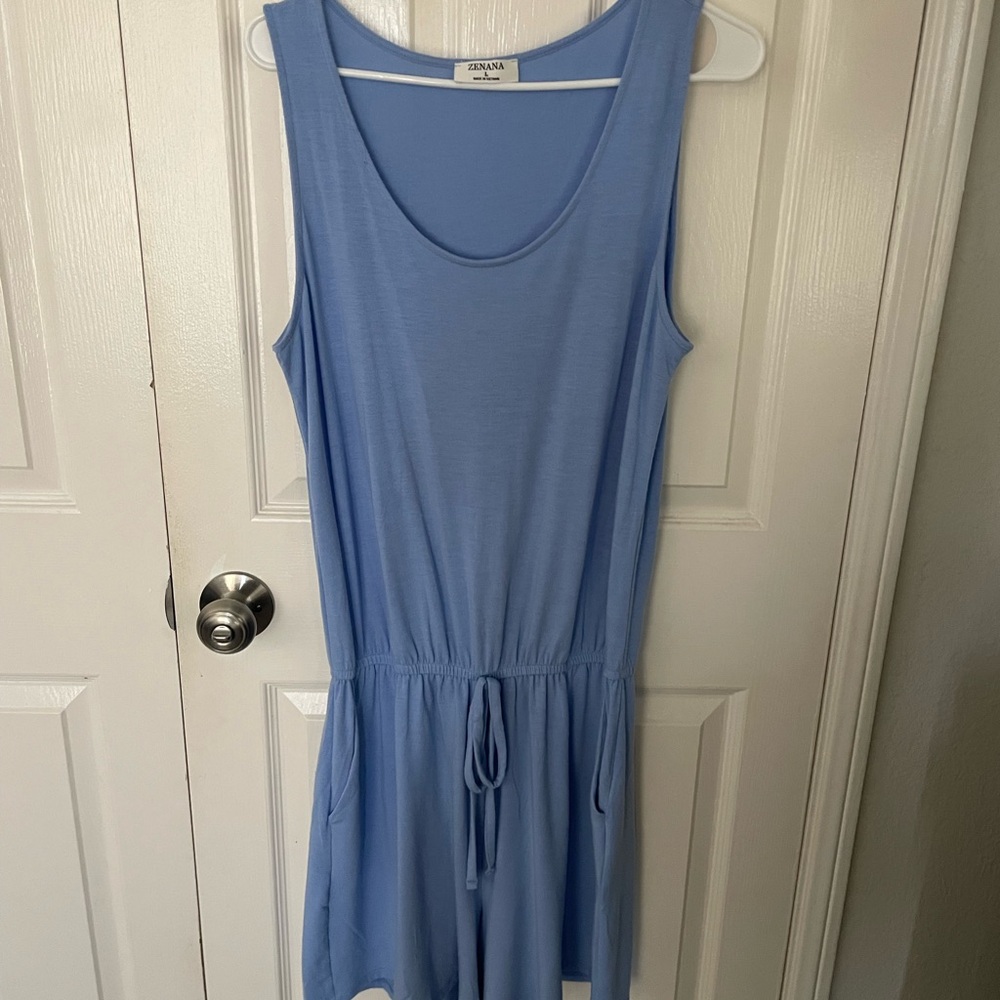 Zienna Light Blue Sleeveless Romper from Three Bird Nest